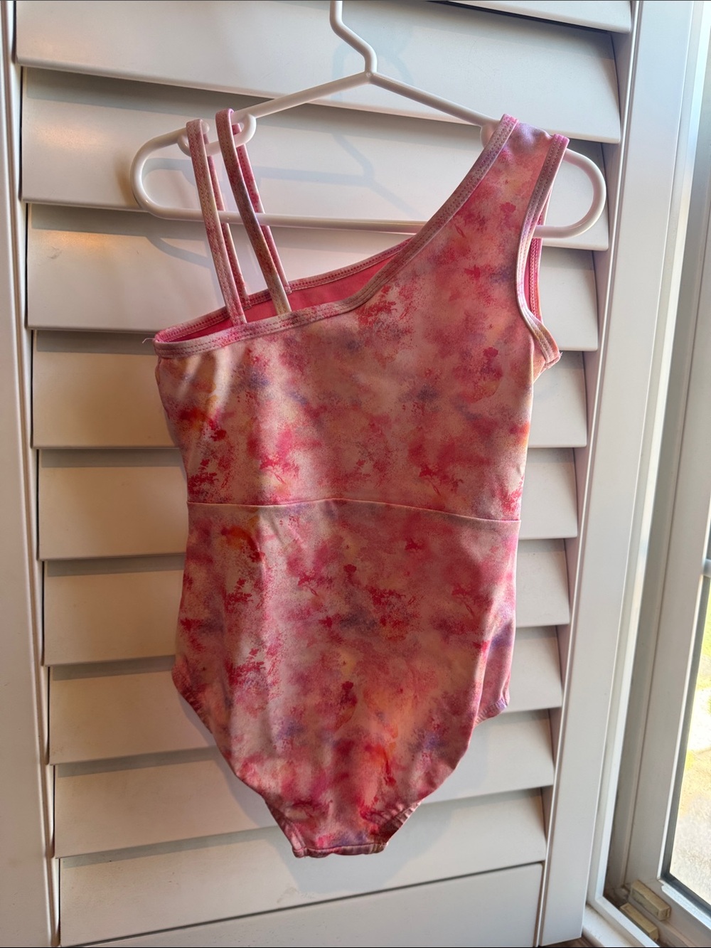 Cat & Jack One-Shoulder Pink Watercolor Leotard - Picture 3 of 3